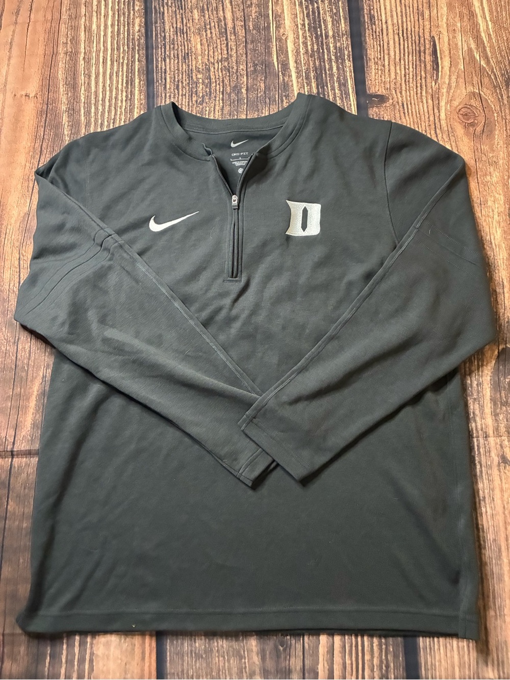 Duke blue devils Nike Black Quarter-Zip Pullover size L